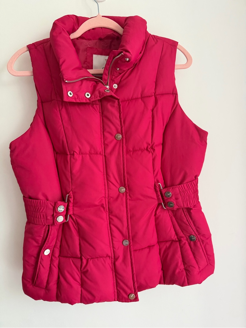 Guess Hot Pink Quilted Puffer Vest - Picture 2 of 4